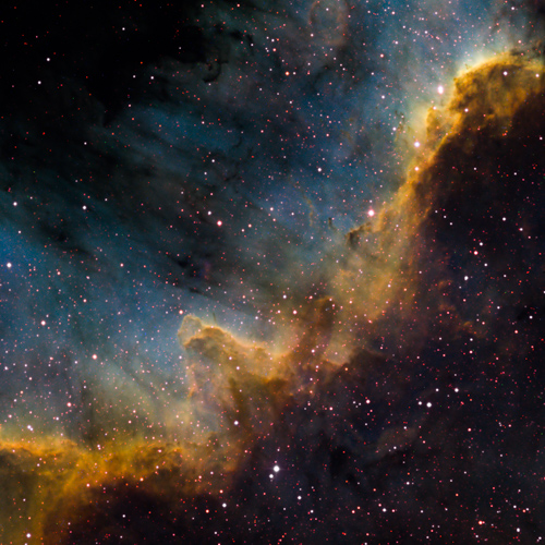 Cygnus Wall in Synthetic Color