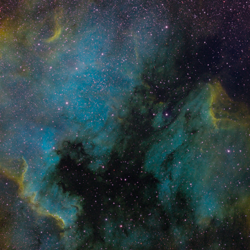 NGC 7000 in Synthetic Color